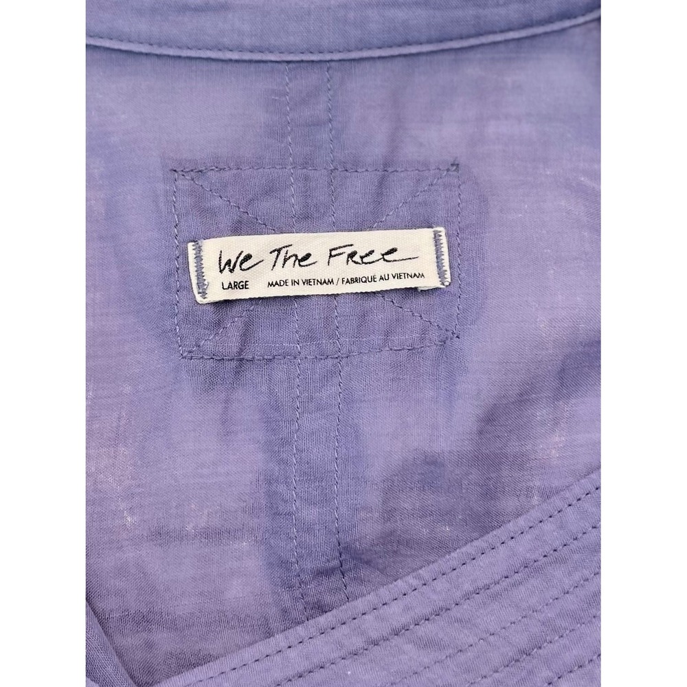 We The Free Free People Lavender Purple Linen Blend Oversized Tunic Top Large - Picture 5 of 5